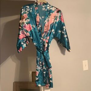 Beautiful silky bathrobe
